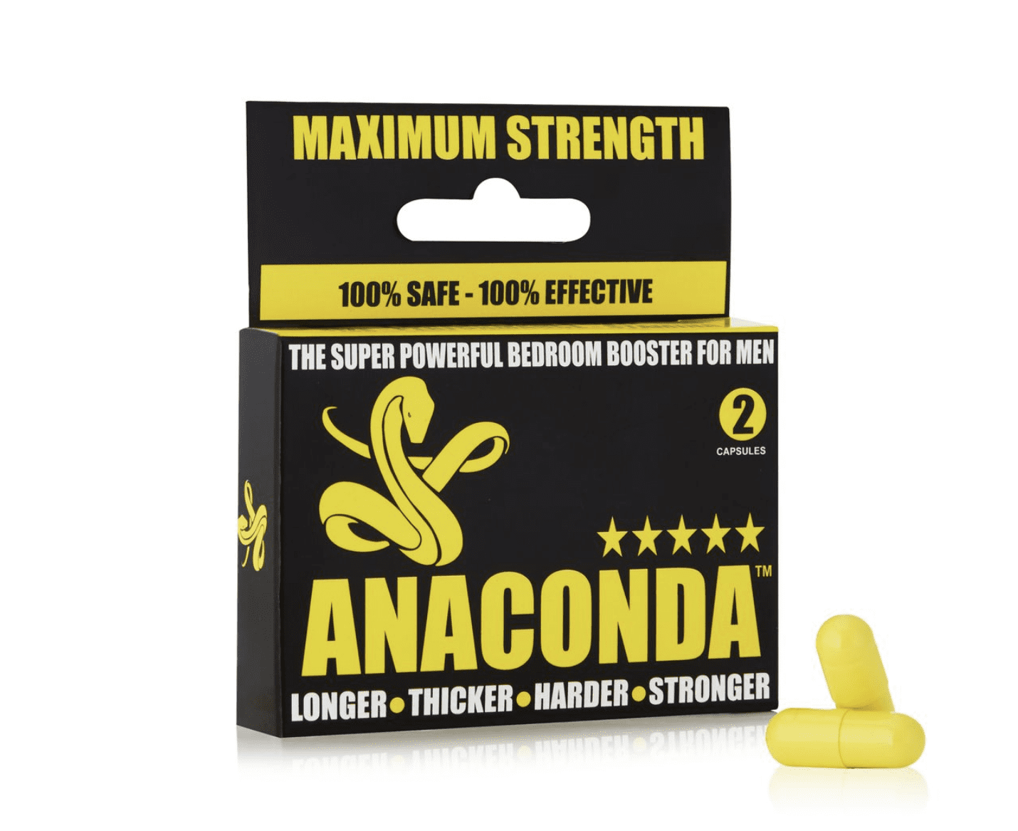 Anaconda maximum strength 2 capsules pack