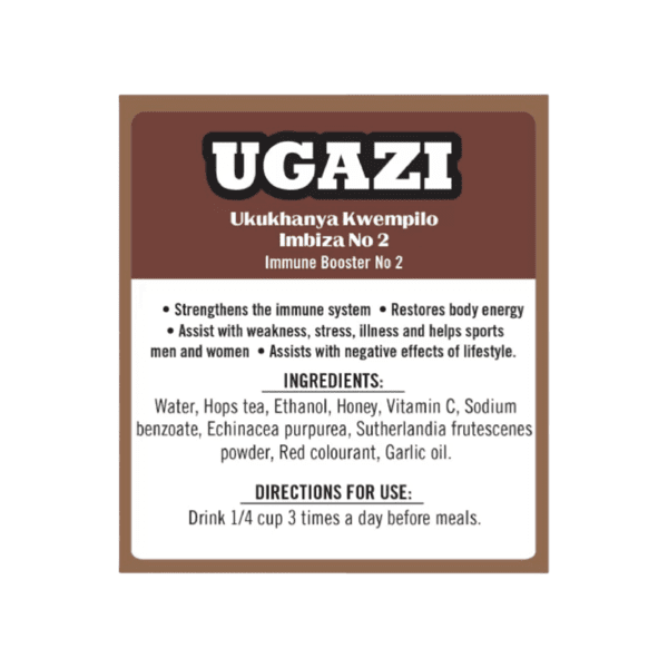 Ugazi No.2 Immune Booster – Herbal Immune Support Tonic 1 Litre - Image 2