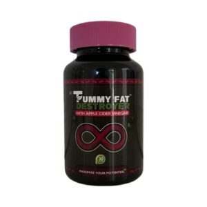 Tummy fat destroyer apple cider vinegar capsules bottle